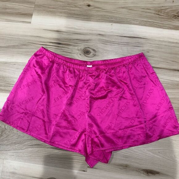 Victoria's Secret Other - Victoria’s Secret Satin Pink Sleep Shorts Women’s Large